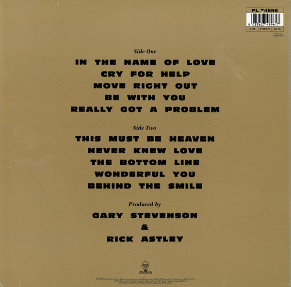 Rick Astley : Free (LP, Album)