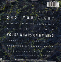 Barry White : Sho' You Right (7", Single)