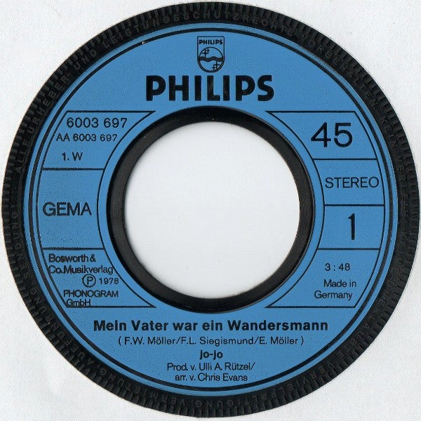 Jo-Jo : Mein Vater War Ein Wandersmann (7", Single)