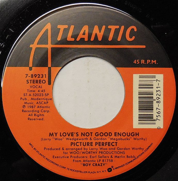 Picture Perfect (2) : Can't Hold Back The Tears (7", Single)