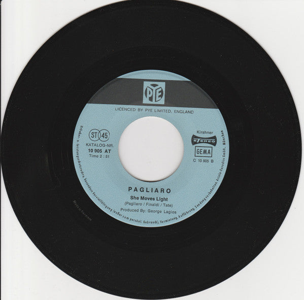 Michel Pagliaro : Lovin' You Ain't Easy / She Moves Light (7", Single)