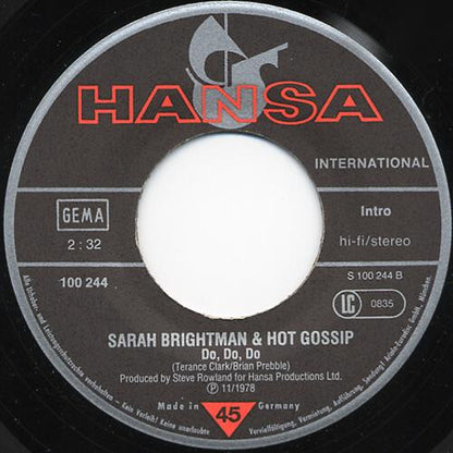 Sarah Brightman & Hot Gossip : I Lost My Heart To A Starship Trooper (7", Single)