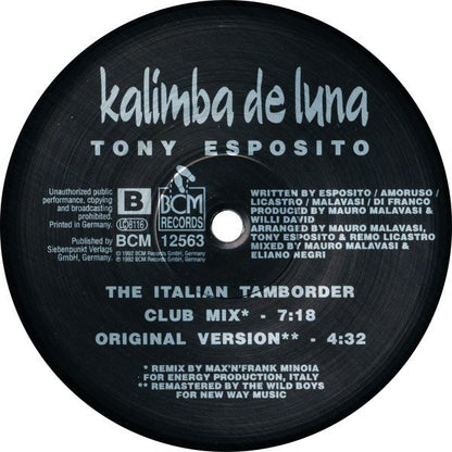 Tony Esposito : Kalimba De Luna (12")
