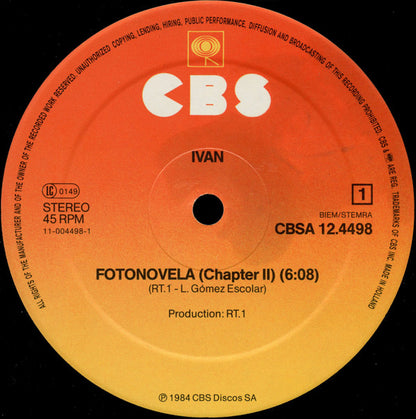 Ivan (4) : Fotonovela (Chapter II) (12", Maxi)