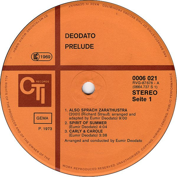 Deodato* : 2001 (LP, Album, RE, Gat)