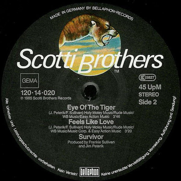 Survivor : Burning Heart (12", Maxi)