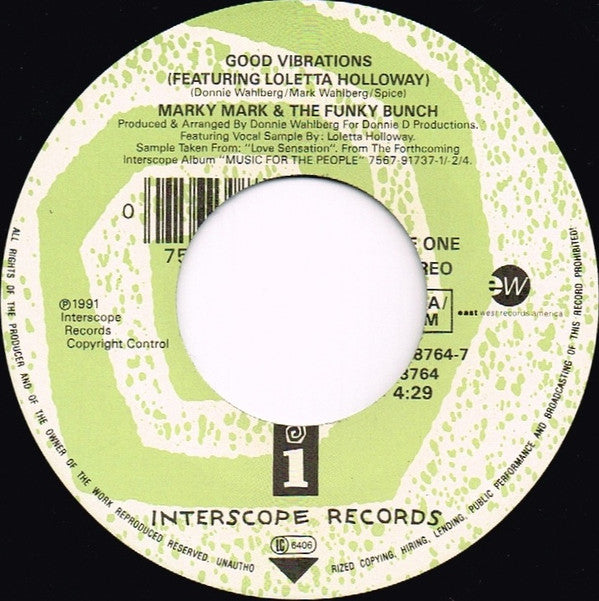 Marky Mark And The Funky Bunch* Featuring Loleatta Holloway : Good Vibrations (7", Single)