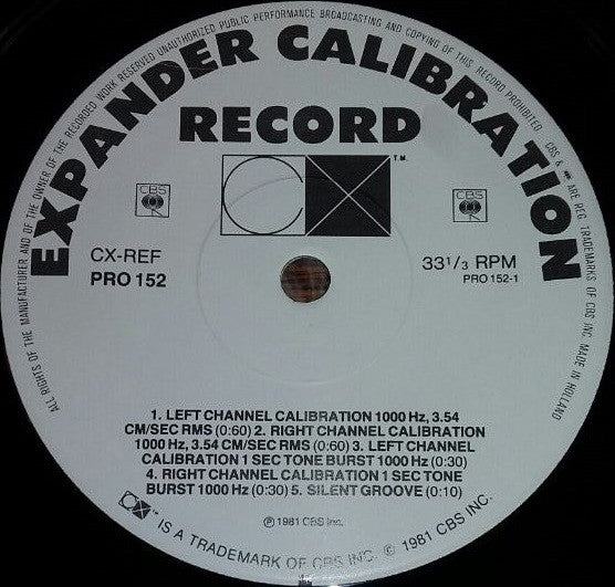 No Artist : Expander Calibration Record (7")
