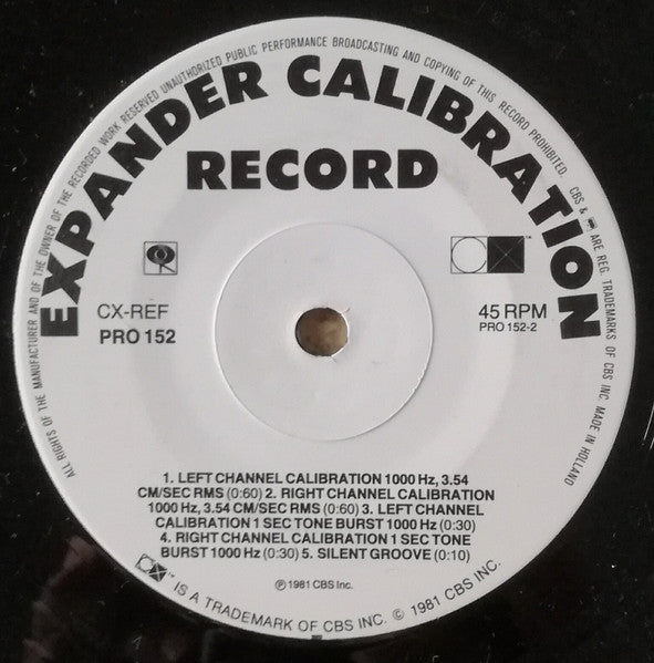 No Artist : Expander Calibration Record (7")