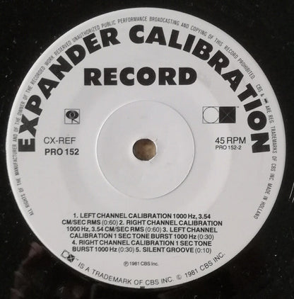No Artist : Expander Calibration Record (7")