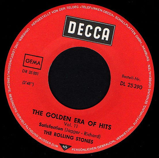 The Rolling Stones : Satisfaction (7", Single)