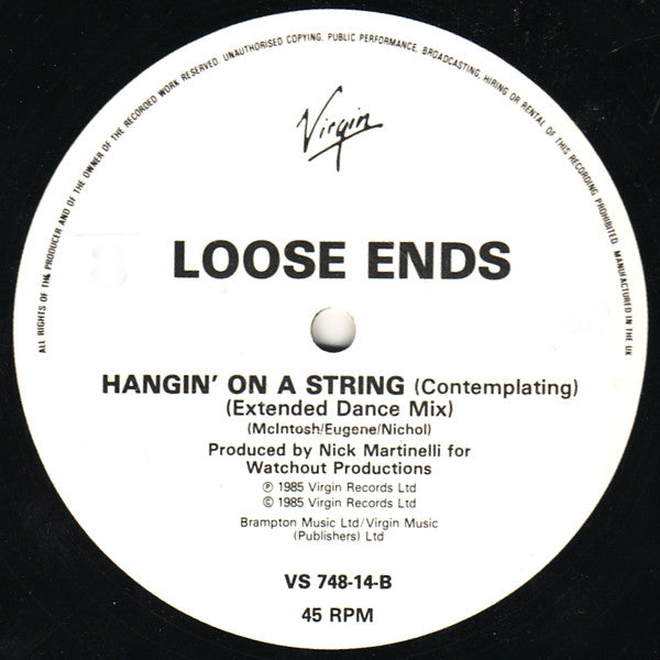 Loose Ends : Hangin' On A String (The Mastermind Megamix) (12", Ltd)