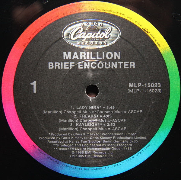 Marillion : Brief Encounter (LP, MiniAlbum, SRC)