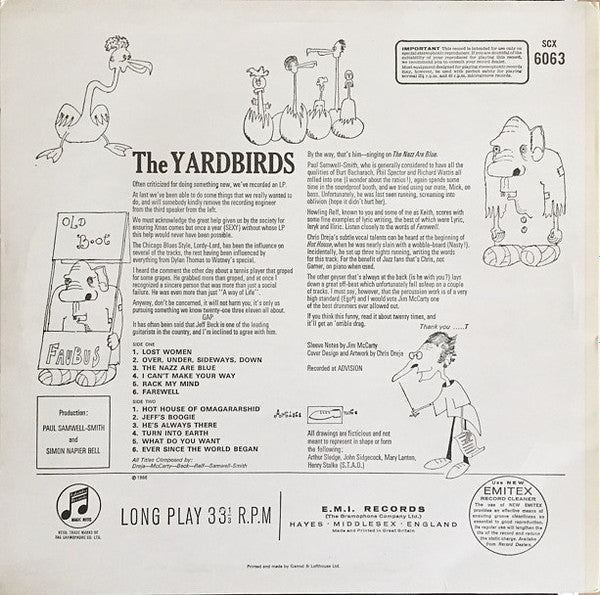 The Yardbirds : The Yardbirds (LP, Album, RE)