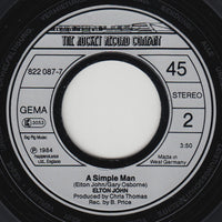 Elton John : Sad Songs (Say So Much) (7", Single)