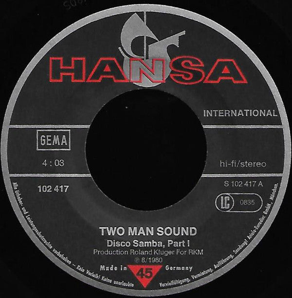 Two Man Sound : Disco Samba Part 1+2 (7", Single)