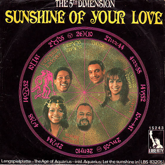 The 5th Dimension* : Sunshine Of Your Love (7", Single)
