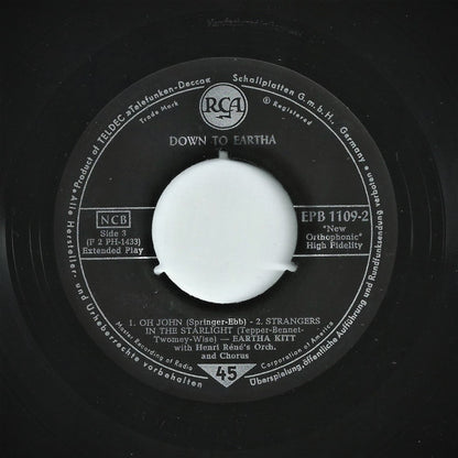 Eartha Kitt : Down To Eartha (7", EP)
