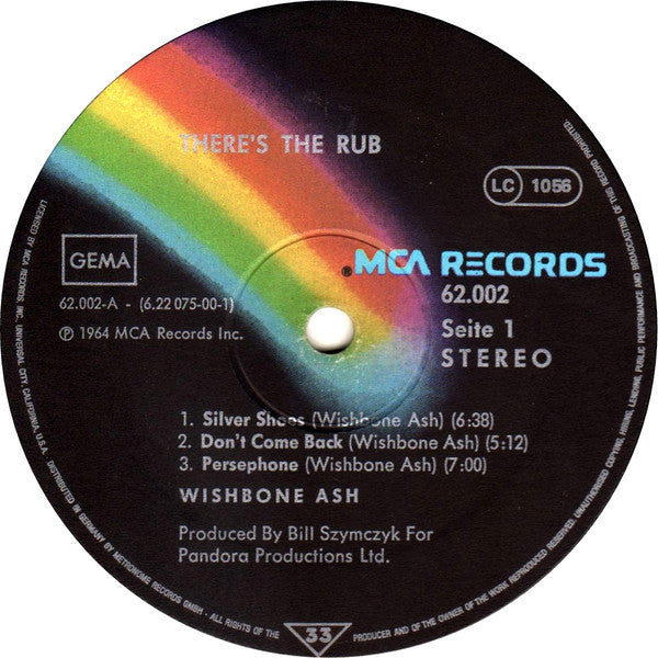 Wishbone Ash : There's The Rub (LP, Album, RE)