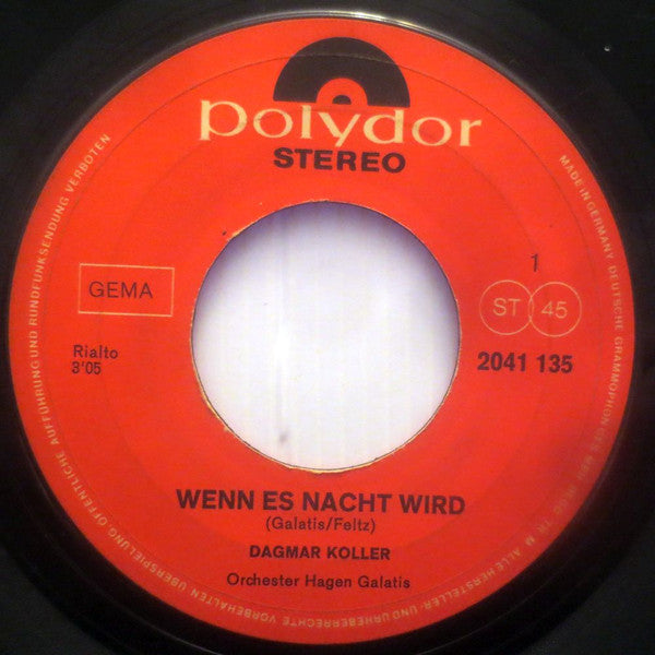 Dagmar Koller : Wenn Es Nacht Wird (7", Single)