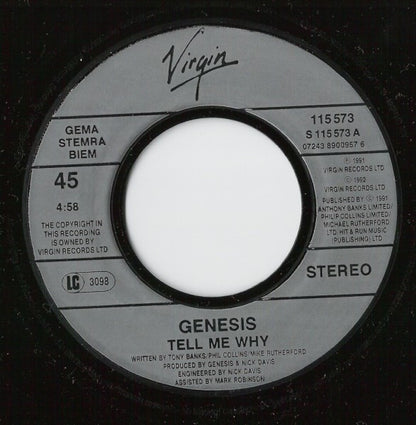 Genesis : Tell Me Why (7", Single)