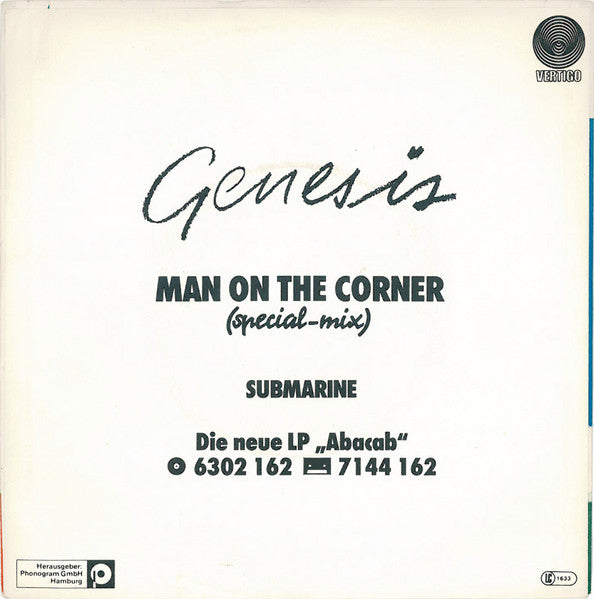 Genesis : Man On The Corner (Special-Mix) (7", Single)