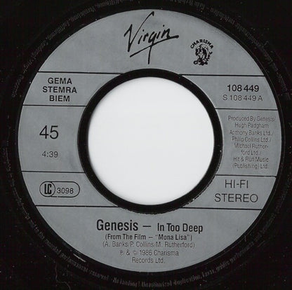 Genesis : In Too Deep (7", Single)