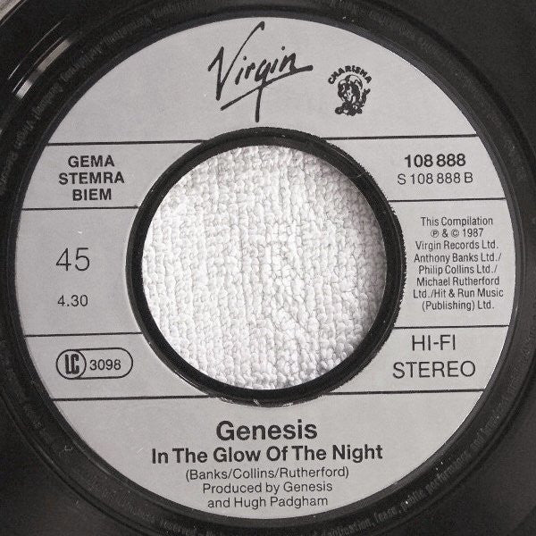 Genesis : Tonight, Tonight, Tonight (7", Single)