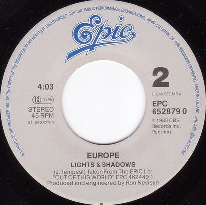Europe (2) : Superstitious (7", Single)