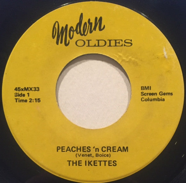 The Ikettes : Peaches 'N Cream / The Biggest Players (7", RE, Yel)