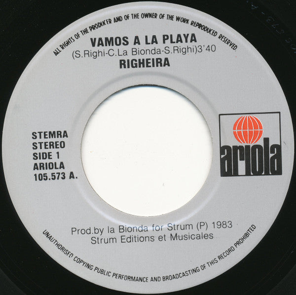 Righeira : Vamos A La Playa (7", Single)