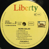 Fischer-Z : Word Salad (LP, Album, RE)