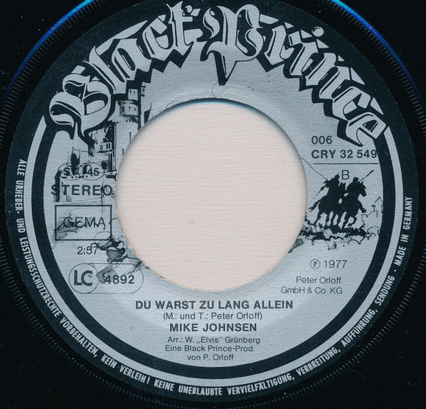 Mike Johnsen (3) : So Darfst Du Nicht Geh'n (7", Single)
