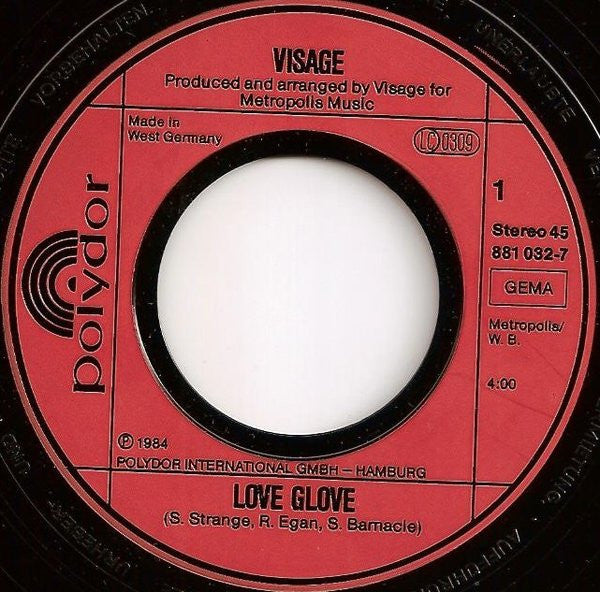 Visage : Love Glove (7", Single)