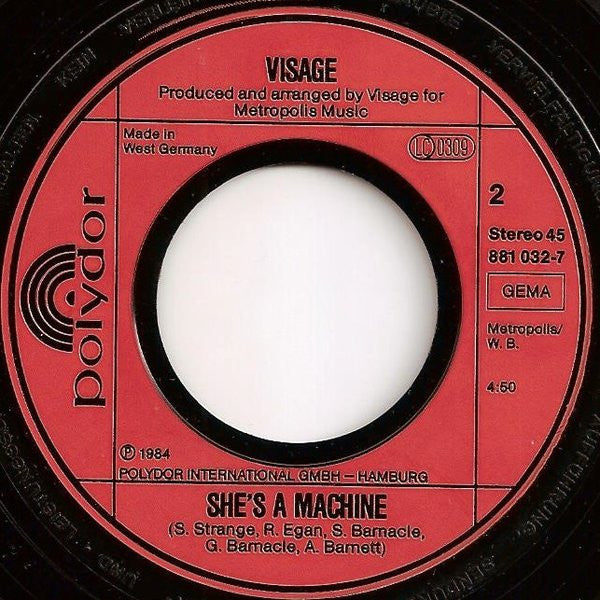 Visage : Love Glove (7", Single)