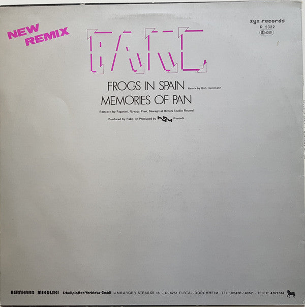 Fake : Frogs In Spain (New Remix) (12")
