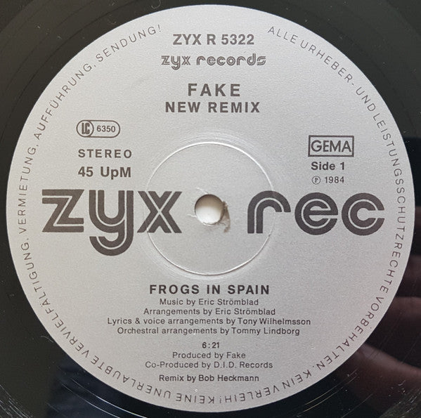 Fake : Frogs In Spain (New Remix) (12")