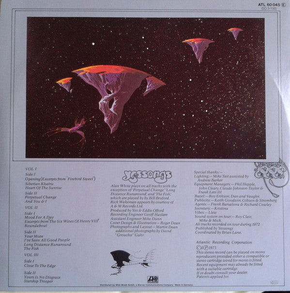 Yes : Yessongs (3xLP, Album, RP, 3-P)