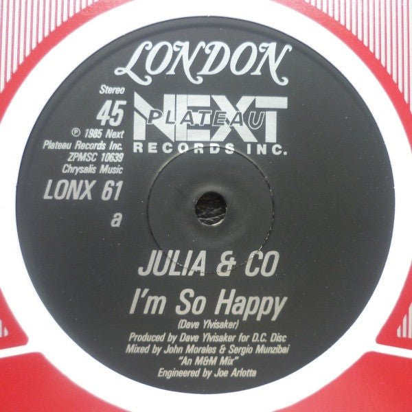 Julia & Co* : I'm So Happy / Breakin' Down (12")