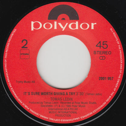 Tomas Ledin : Right Now (7", Single)