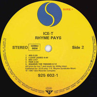 Ice-T : Rhyme Pays (LP, Album)