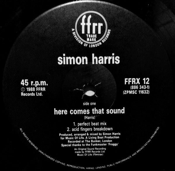 Simon Harris : Here Comes That Sound (12")