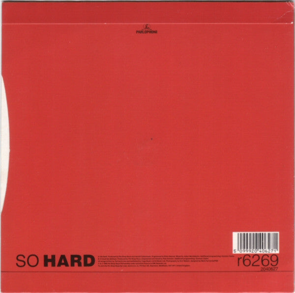 Pet Shop Boys : So Hard (7", Single, Sil)