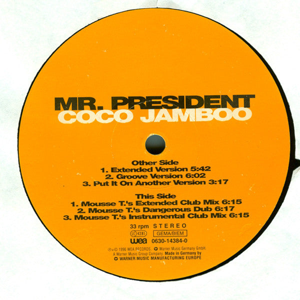 Mr. President : Coco Jamboo (12")