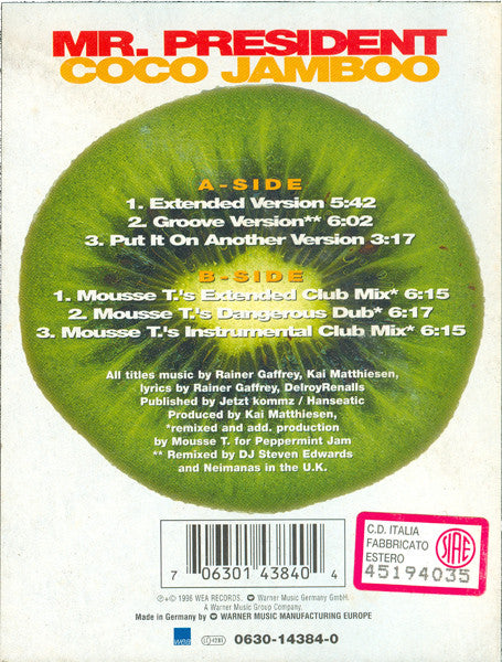 Mr. President : Coco Jamboo (12")