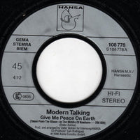 Modern Talking : Give Me Peace On Earth (7", Single)