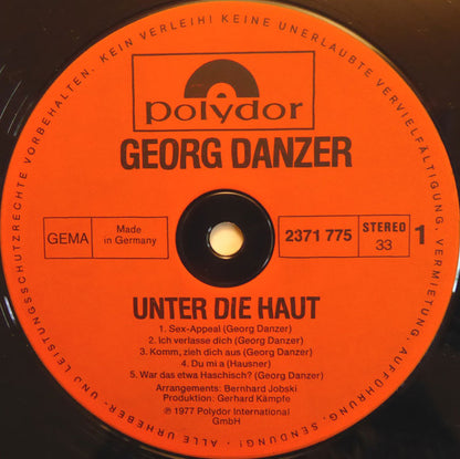 Georg Danzer : Unter Die Haut (LP, Album, Inj)