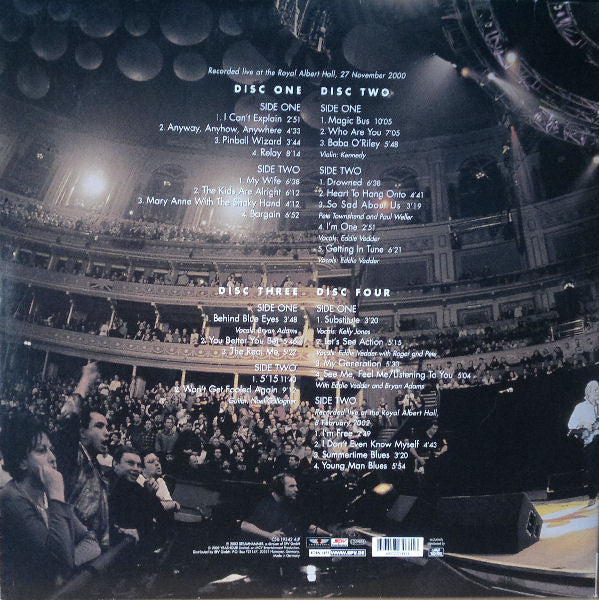 The Who : Live At The Royal Albert Hall (4xLP, Album)