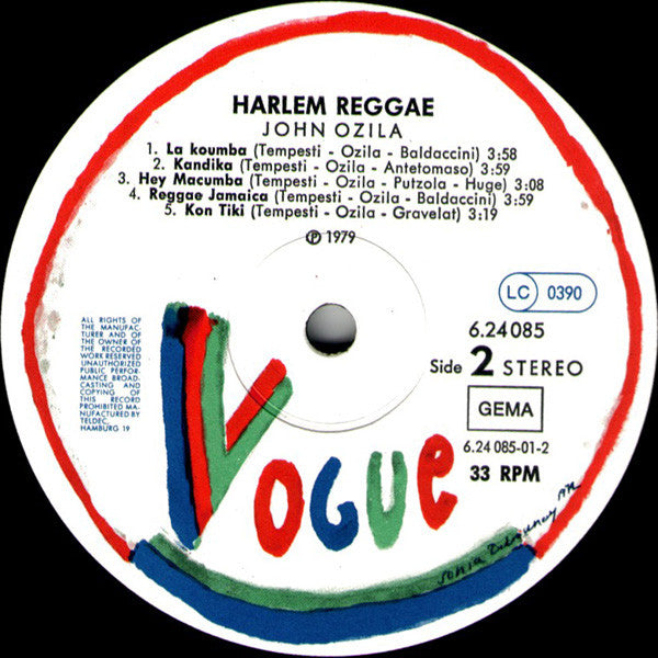 John Ozila : Harlem Reggae (LP, Album)