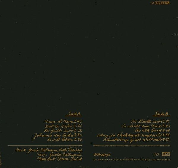 Gänsehaut : Schmetterlinge Gibt's Nicht Mehr (LP, Album)